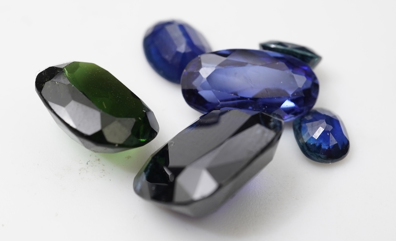 A collection of loose sapphires